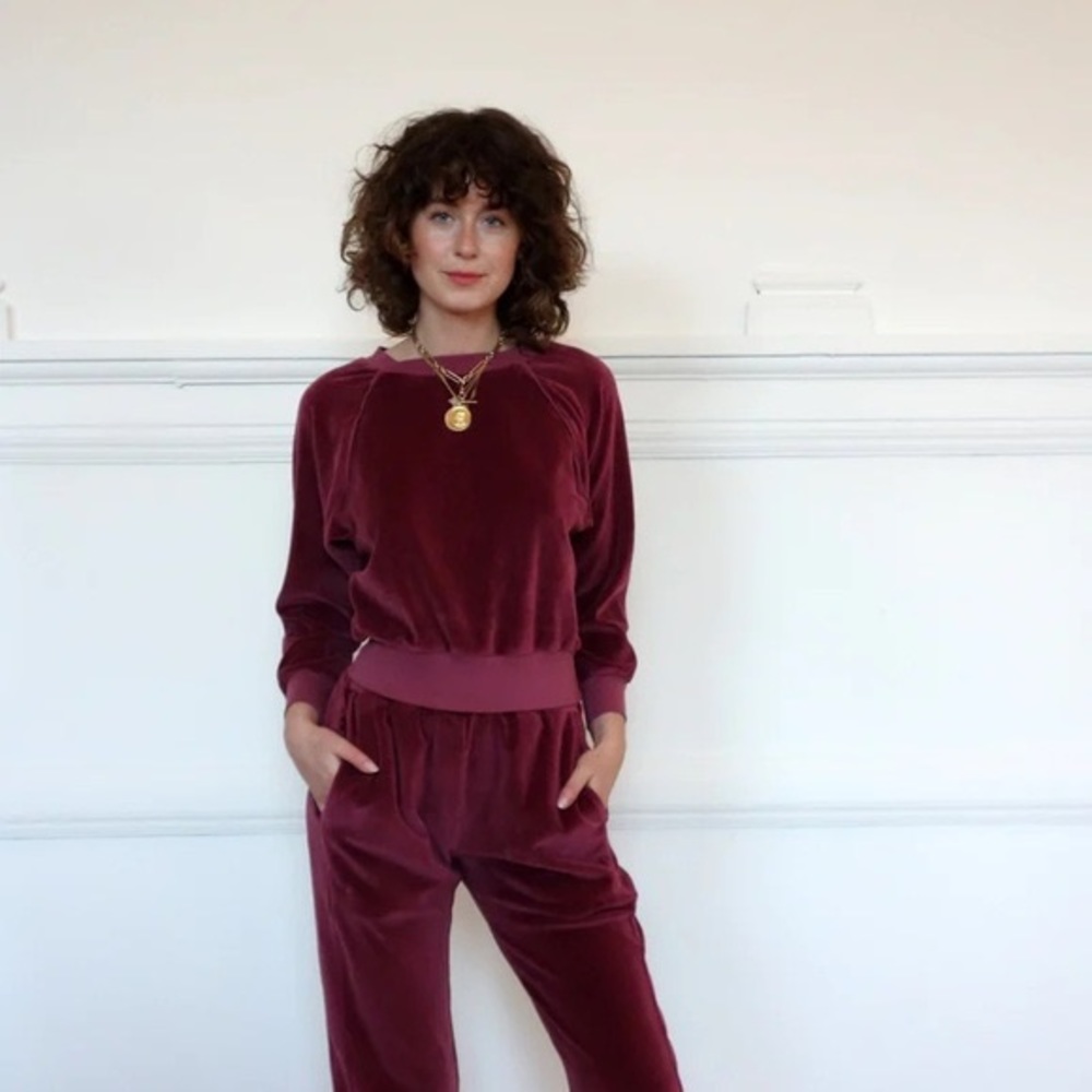 Suzie Kondi Dusty Rose Raglan top xs